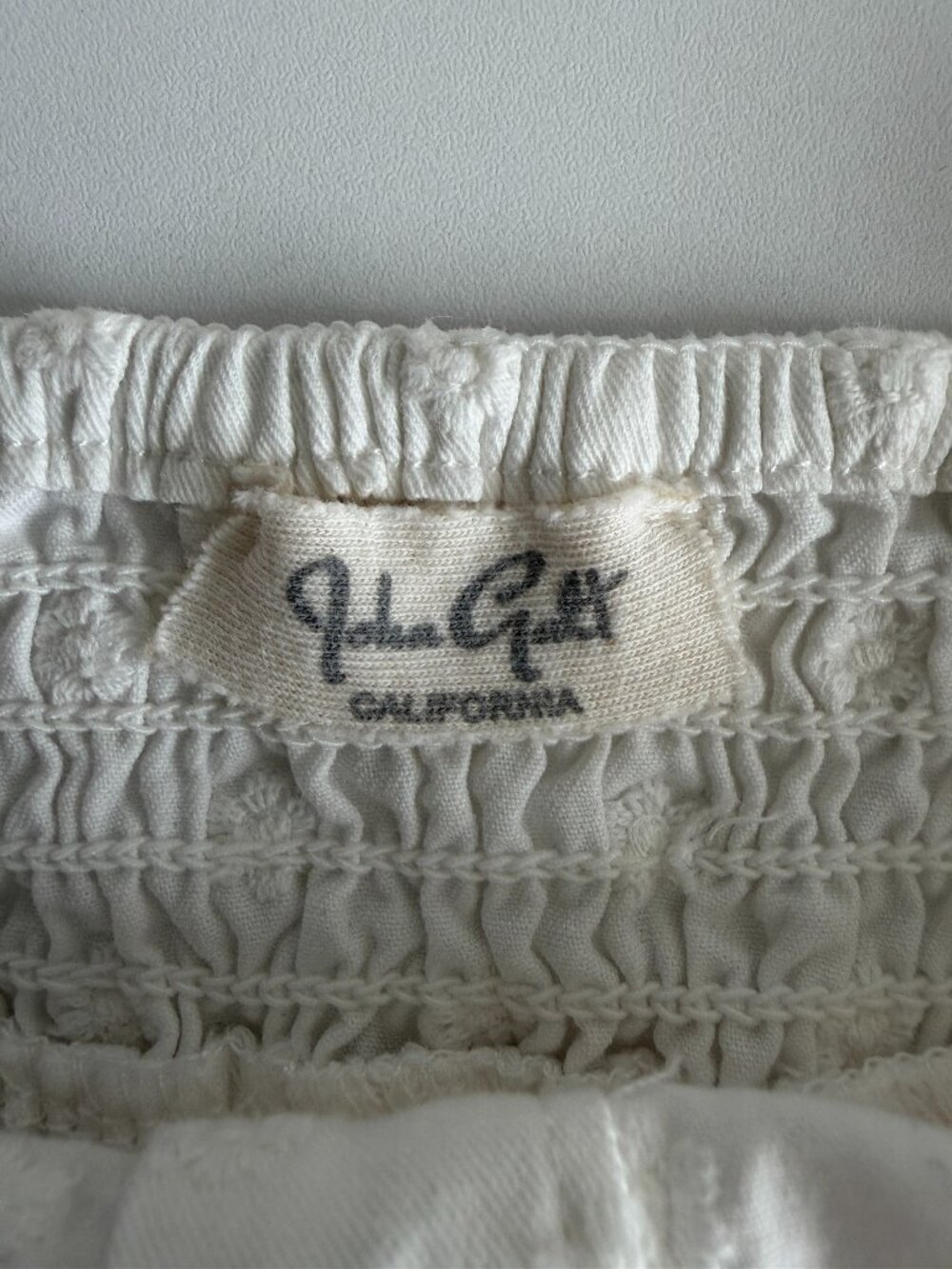 J.galt Babydoll embroidered floral white top small‎ - Picture 5 of 6